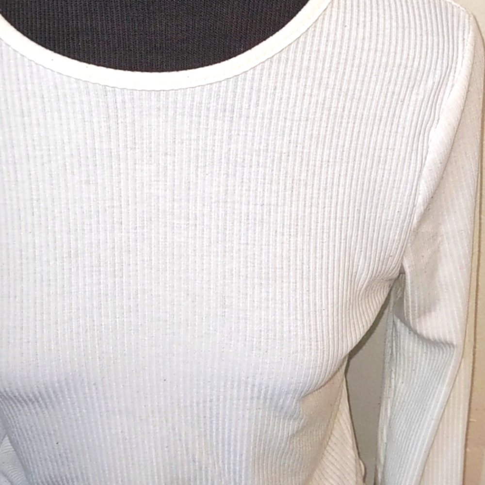Forever 21 White Long Sleeve Crop Top - Picture 3 of 5